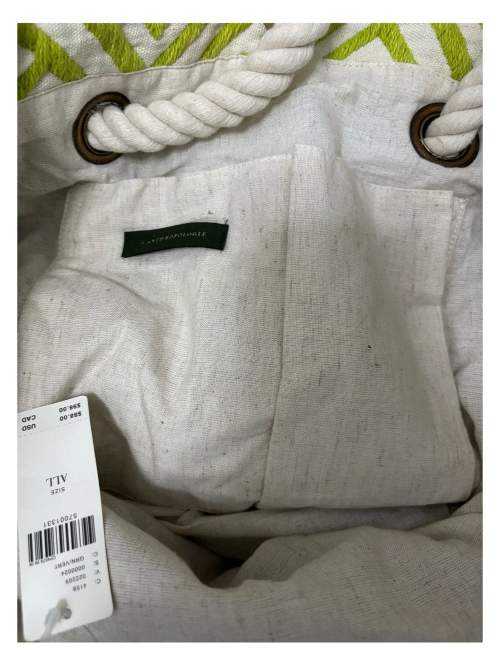 NWT Anthropologie Geometric Design Tote Bag - Picture 10 of 11